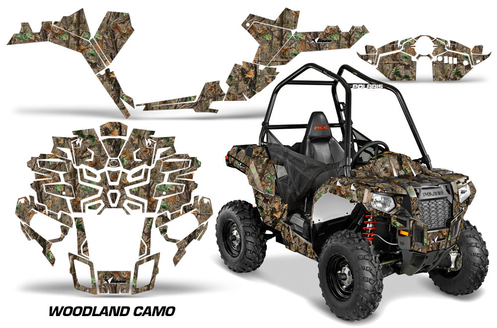Graphics Kit ATV Decal Wrap For Polaris Sportsman ACE 325 570 2014-2016 WOODLAND CAMO-atv motorcycle utv parts accessories gear helmets jackets gloves pantsAll Terrain Depot