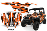 UTV Decal Graphics Kit SXS Wrap For Polaris General 1000 EPS 2016-2018 ATTACK ORANGE