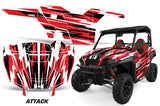 UTV Decal Graphics Kit SXS Wrap For Polaris General 1000 EPS 2016-2018 ATTACK RED