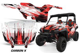 UTV Decal Graphics Kit SXS Wrap For Polaris General 1000 EPS 2016-2018 CARBONX RED-atv motorcycle utv parts accessories gear helmets jackets gloves pantsAll Terrain Depot