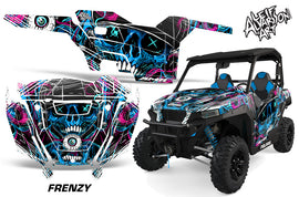UTV Decal Graphics Kit SXS Wrap For Polaris General 1000 EPS 2016-2018 FRENZY BLUE-atv motorcycle utv parts accessories gear helmets jackets gloves pantsAll Terrain Depot