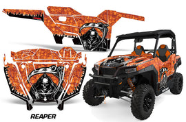 UTV Decal Graphics Kit SXS Wrap For Polaris General 1000 EPS 2016-2018 REAPER ORANGE-atv motorcycle utv parts accessories gear helmets jackets gloves pantsAll Terrain Depot