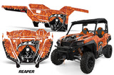 UTV Decal Graphics Kit SXS Wrap For Polaris General 1000 EPS 2016-2018 REAPER ORANGE