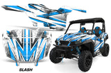 UTV Decal Graphics Kit SXS Wrap For Polaris General 1000 EPS 2016-2018 SLASH BLUE