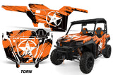 UTV Decal Graphics Kit SXS Wrap For Polaris General 1000 EPS 2016-2018 TORN ORANGE