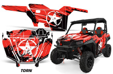 Load image into Gallery viewer, UTV Decal Graphics Kit SXS Wrap For Polaris General 1000 EPS 2016-2018 TORN RED-atv motorcycle utv parts accessories gear helmets jackets gloves pantsAll Terrain Depot