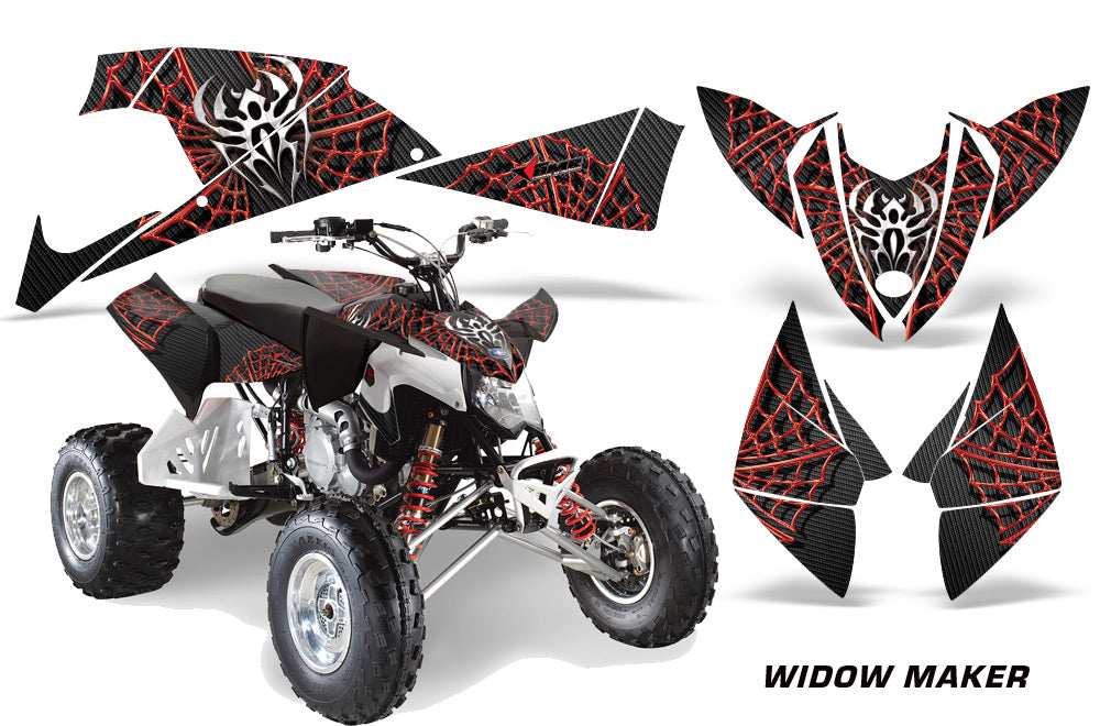 ATV Decal Graphic Kit Quad Wrap For Polaris Outlaw 450 525 2009-2012 WIDOW RED BLACK-atv motorcycle utv parts accessories gear helmets jackets gloves pantsAll Terrain Depot