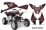 ATV Decal Graphic Kit Quad Wrap For Polaris Outlaw 450 525 2009-2012 WIDOW RED BLACK