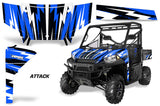 UTV Graphics Kit SxS Decal Wrap For Polaris Ranger 570 900 2013-2015 ATTACK BLUE