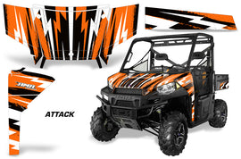 UTV Graphics Kit SxS Decal Wrap For Polaris Ranger 570 900 2013-2015 ATTACK ORANGE-atv motorcycle utv parts accessories gear helmets jackets gloves pantsAll Terrain Depot