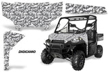 UTV Graphics Kit SxS Decal Wrap For Polaris Ranger 570 900 2013-2015 DIGICAMO WHITE