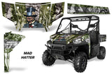 UTV Graphics Kit SxS Decal Wrap For Polaris Ranger 570 900 2013-2015 HATTER SILVER GREEN