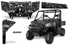 UTV Graphics Kit SxS Decal Wrap For Polaris Ranger 570 900 2013-2015 REAPER BLACK-atv motorcycle utv parts accessories gear helmets jackets gloves pantsAll Terrain Depot