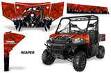 UTV Graphics Kit SxS Decal Wrap For Polaris Ranger 570 900 2013-2015 REAPER RED