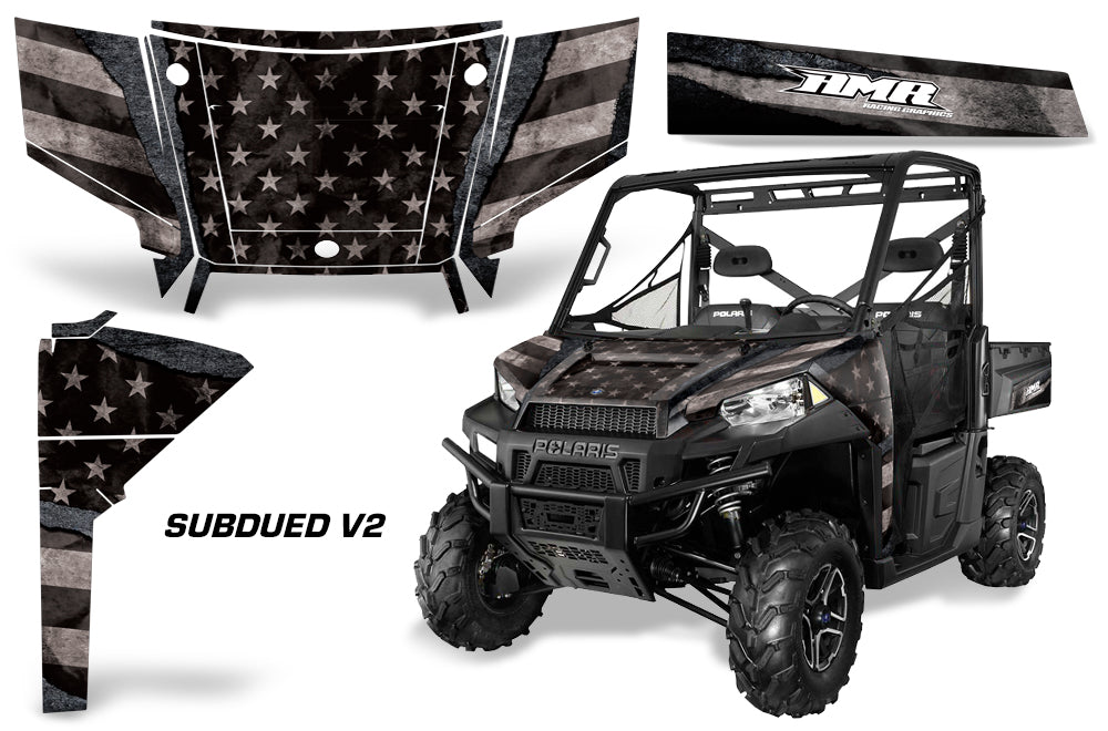 UTV Graphics Kit SxS Decal Wrap For Polaris Ranger 570 900 2013-2015 SUBDUED V2-atv motorcycle utv parts accessories gear helmets jackets gloves pantsAll Terrain Depot