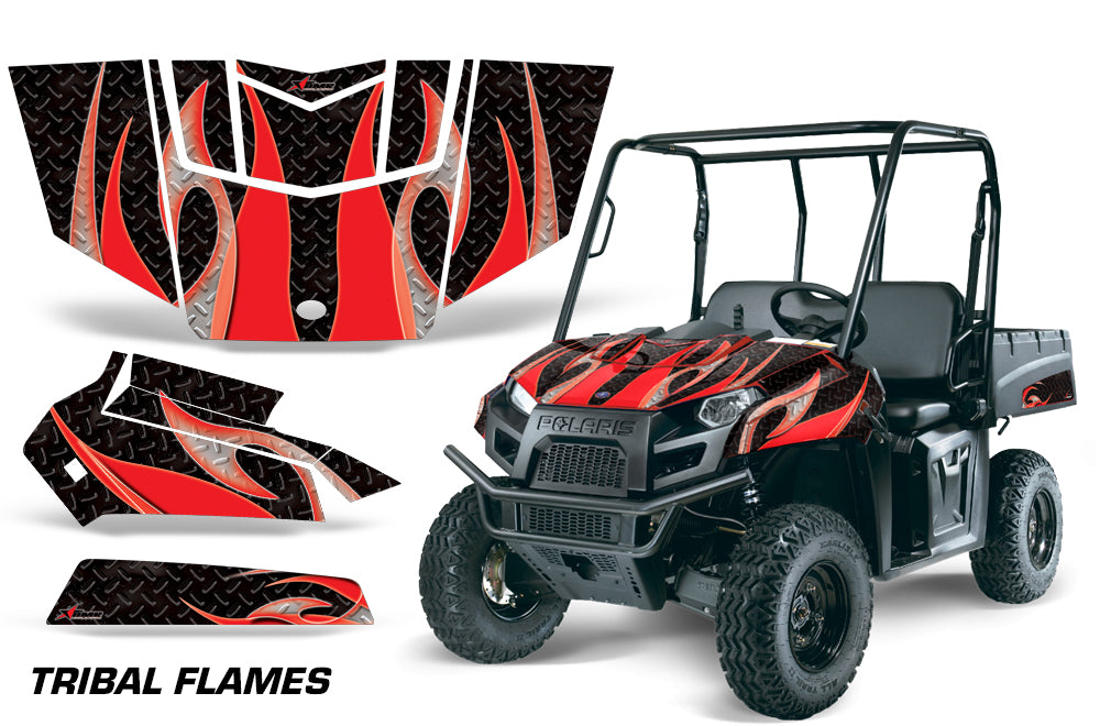 UTV Graphics Kit Decal Sticker Wrap For Polaris Ranger EV 2009-2014 TRIBAL RED BLACK-atv motorcycle utv parts accessories gear helmets jackets gloves pantsAll Terrain Depot