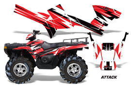 ATV Graphics Kit Decal Sticker Wrap For Polaris Sportsman 500/800 2005-2010 ATTACK RED-atv motorcycle utv parts accessories gear helmets jackets gloves pantsAll Terrain Depot