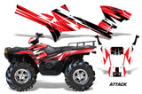 ATV Graphics Kit Decal Sticker Wrap For Polaris Sportsman 500/800 2005-2010 ATTACK RED
