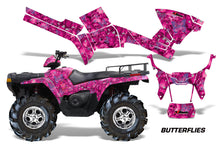 Load image into Gallery viewer, ATV Graphics Kit Decal Sticker Wrap For Polaris Sportsman 500/800 2005-2010 BUTTERFLIES PURPLE PINK-atv motorcycle utv parts accessories gear helmets jackets gloves pantsAll Terrain Depot
