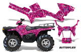ATV Graphics Kit Decal Sticker Wrap For Polaris Sportsman 500/800 2005-2010 BUTTERFLIES PURPLE PINK