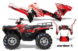 ATV Graphics Kit Decal Sticker Wrap For Polaris Sportsman 500/800 2005-2010 CARBONX RED-atv motorcycle utv parts accessories gear helmets jackets gloves pantsAll Terrain Depot