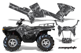 ATV Graphics Kit Decal Sticker Wrap For Polaris Sportsman 500/800 2005-2010 CAMOPLATE BLACK-atv motorcycle utv parts accessories gear helmets jackets gloves pantsAll Terrain Depot