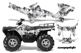 ATV Graphics Kit Decal Sticker Wrap For Polaris Sportsman 500/800 2005-2010 CAMOPLATE WHITE