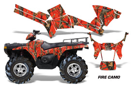 ATV Graphics Kit Decal Sticker Wrap For Polaris Sportsman 500/800 2005-2010 FIRE CAMO-atv motorcycle utv parts accessories gear helmets jackets gloves pantsAll Terrain Depot