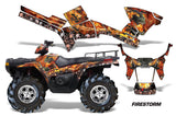 ATV Graphics Kit Decal Sticker Wrap For Polaris Sportsman 500/800 2005-2010 FIRESTORM BLACK