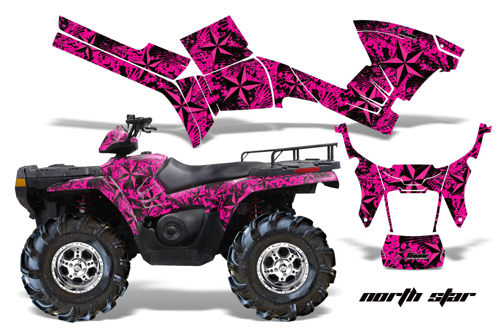 ATV Graphics Kit Decal Sticker Wrap For Polaris Sportsman 500/800 2005-2010 NORTHSTAR PINK-atv motorcycle utv parts accessories gear helmets jackets gloves pantsAll Terrain Depot