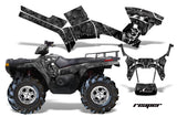 ATV Graphics Kit Decal Sticker Wrap For Polaris Sportsman 500/800 2005-2010 REAPER BLACK
