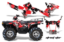 ATV Graphics Kit Decal Sticker Wrap For Polaris Sportsman 500/800 2005-2010 STREET STAR RED-atv motorcycle utv parts accessories gear helmets jackets gloves pantsAll Terrain Depot