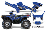 ATV Graphics Kit Decal Sticker Wrap For Polaris Sportsman 500/800 2005-2010 TRIBAL BLACK BLUE