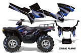 ATV Graphics Kit Decal Sticker Wrap For Polaris Sportsman 500/800 2005-2010 TRIBAL BLUE BLACK