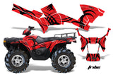 ATV Graphics Kit Decal Sticker Wrap For Polaris Sportsman 500/800 2005-2010 TRIBE BLACK RED