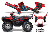 ATV Graphics Kit Decal Sticker Wrap For Polaris Sportsman 500/800 2005-2010 ZOMBIE RED