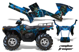 ATV Graphics Kit Decal Sticker Wrap For Polaris Sportsman 500/800 2005-2010 ZOMBIE BLUE-atv motorcycle utv parts accessories gear helmets jackets gloves pantsAll Terrain Depot