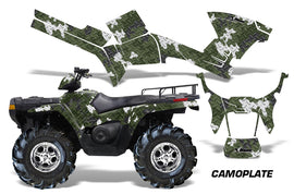 ATV Graphics Kit Decal Sticker Wrap For Polaris Sportsman 500/800 2005-2010 CAMOPLATE GREEN-atv motorcycle utv parts accessories gear helmets jackets gloves pantsAll Terrain Depot