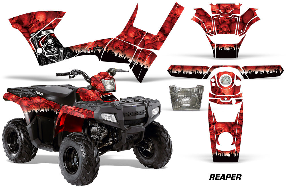 ATV Graphics Kit Decal Sticker Wrap For Polaris Sportsman 90/110 2007-2016 REAPER RED-atv motorcycle utv parts accessories gear helmets jackets gloves pantsAll Terrain Depot
