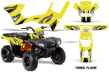 ATV Graphics Kit Decal Sticker Wrap For Polaris Sportsman 90/110 2007-2016 TRIBAL YELLOW BLACK