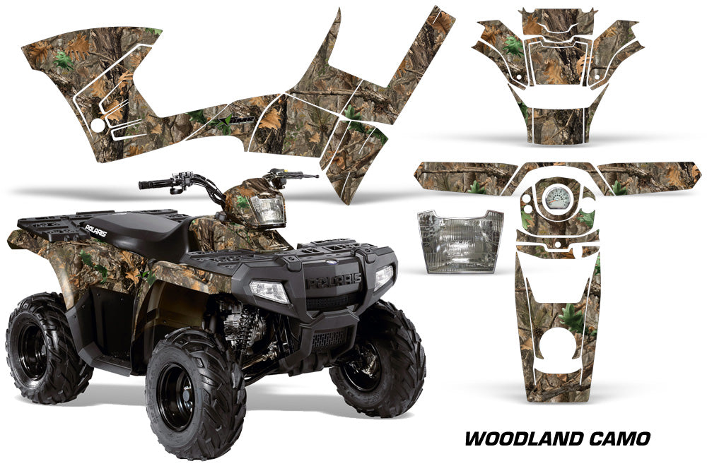 ATV Graphics Kit Decal Sticker Wrap For Polaris Sportsman 90/110 2007-2016 WOODLAND CAMO-atv motorcycle utv parts accessories gear helmets jackets gloves pantsAll Terrain Depot