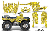 ATV Graphics Kit Decal Wrap For Polaris Sportsman 400 500 1995-2004 BUTTERFLIES WHITE YELLOW