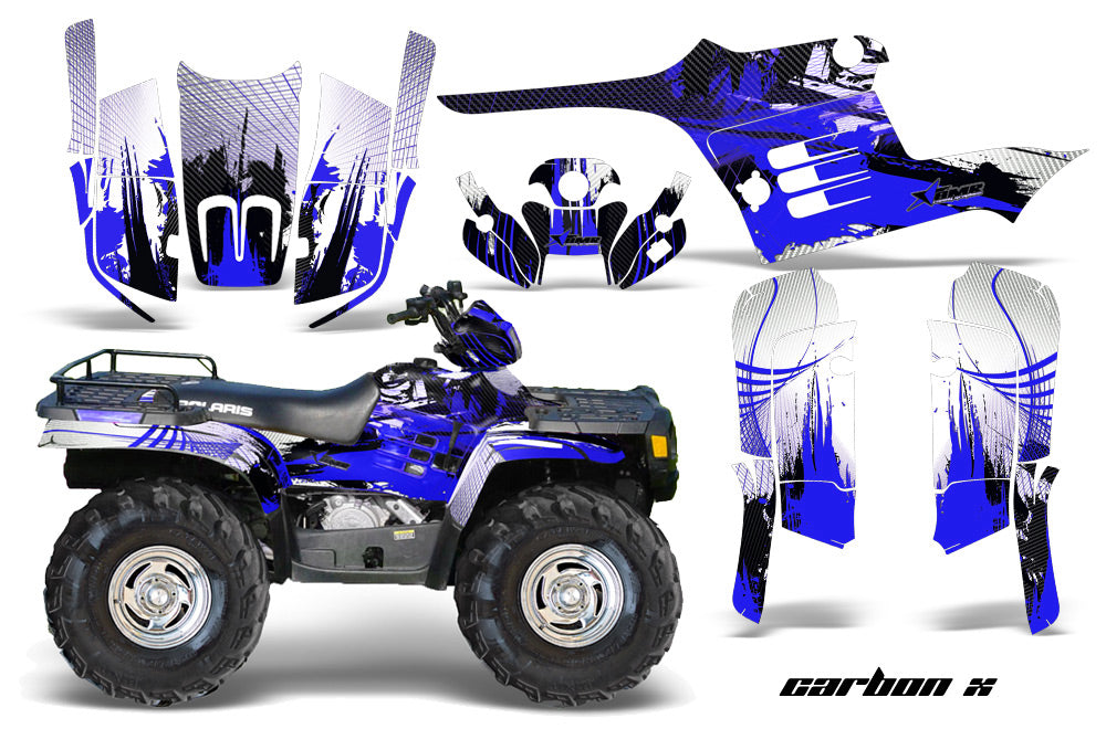 ATV Graphics Kit Decal Wrap For Polaris Sportsman 400 500 1995-2004 CARBONX BLUE-atv motorcycle utv parts accessories gear helmets jackets gloves pantsAll Terrain Depot