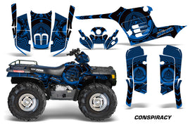 ATV Graphics Kit Decal Wrap For Polaris Sportsman 400 500 1995-2004 CONSPIRACY BLUE-atv motorcycle utv parts accessories gear helmets jackets gloves pantsAll Terrain Depot