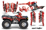 ATV Graphics Kit Decal Wrap For Polaris Sportsman 400 500 1995-2004 HATTER SILVER RED