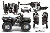 ATV Graphics Kit Decal Wrap For Polaris Sportsman 400 500 1995-2004 MELTDOWN SILVER BLACK