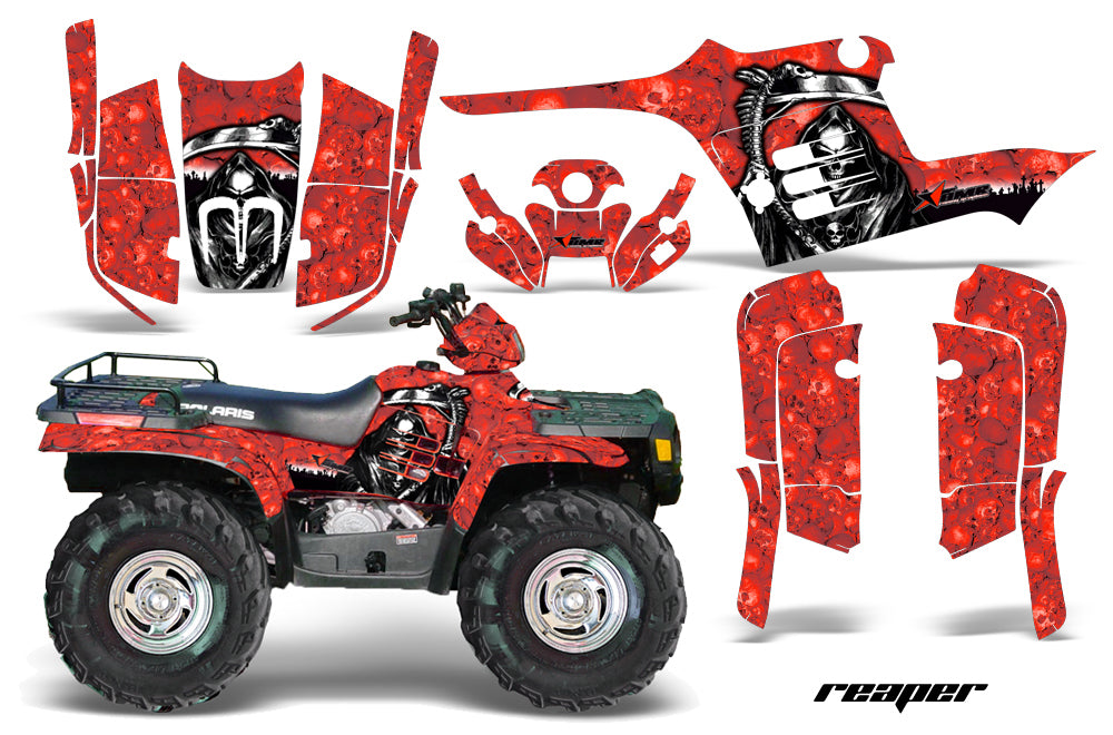 ATV Graphics Kit Decal Wrap For Polaris Sportsman 400 500 1995-2004 REAPER RED-atv motorcycle utv parts accessories gear helmets jackets gloves pantsAll Terrain Depot
