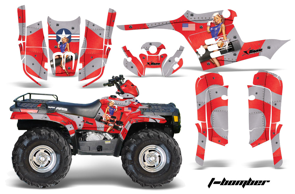 ATV Graphics Kit Decal Wrap For Polaris Sportsman 400 500 1995-2004 TBOMBER RED-atv motorcycle utv parts accessories gear helmets jackets gloves pantsAll Terrain Depot