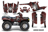 ATV Graphics Kit Decal Wrap For Polaris Sportsman 400 500 1995-2004 WIDOW RED BLACK