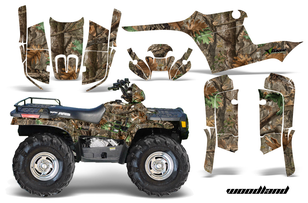 ATV Graphics Kit Decal Wrap For Polaris Sportsman 400 500 1995-2004 WOODLAND CAMO-atv motorcycle utv parts accessories gear helmets jackets gloves pantsAll Terrain Depot